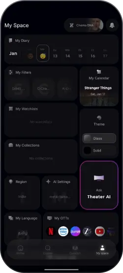 My Space - Personalization settings